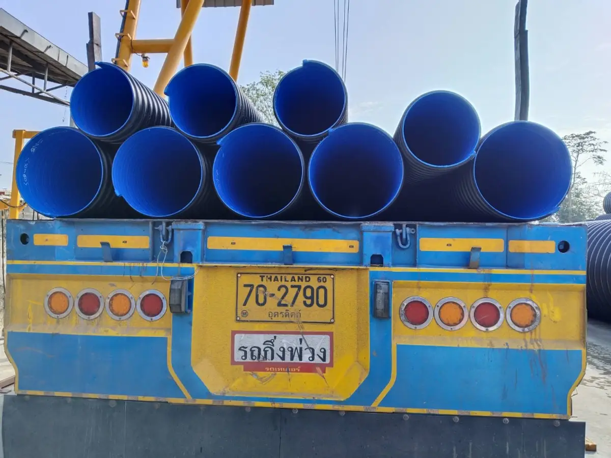 ส่งท่อ Corrugated PE เสริมเหล็ก โครงการเทศบาลนครลำปาง Lampang